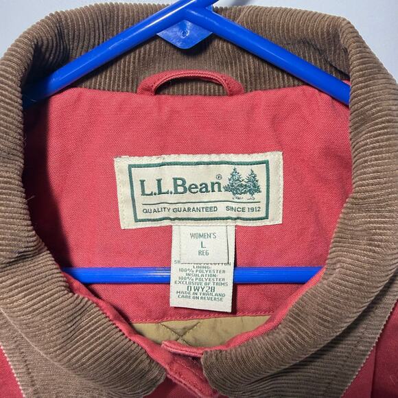 VTG LL Bean Heavyweight Canvas Barn Chore Jacket, Corduroy Collar, Insualted - Picture 3 of 14